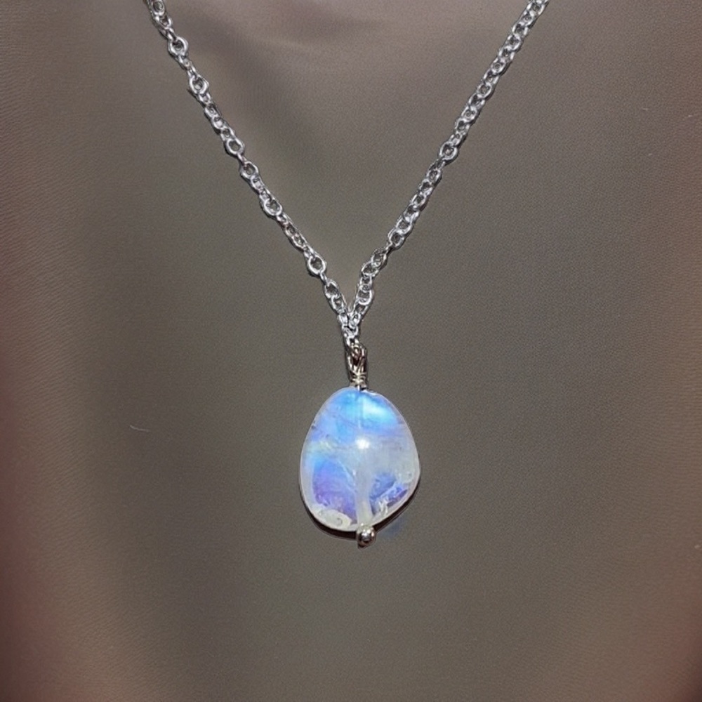 Hand Made Moonstone Charm Necklace